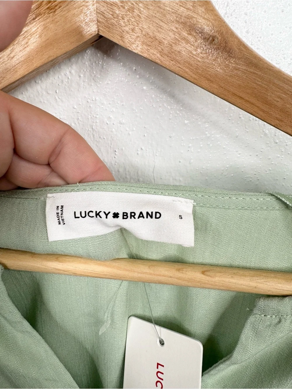 Lucky Brand Midi Dress Womens Size S Smoke Green Flutter Sleeve Tie Waist